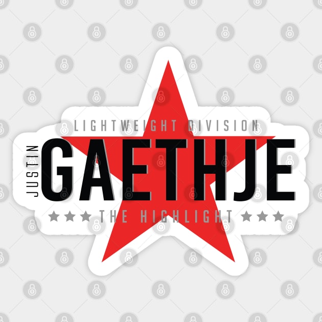 Justin Gaethje Sticker by cagerepubliq